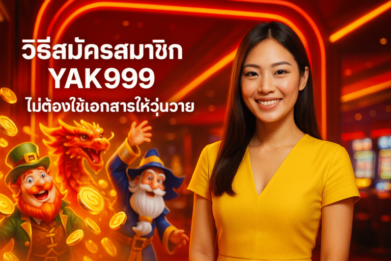 วิธีสมัครสมาชิก YAK999 ไม่ต้องใช้เอกสารให้วุ่นวาย